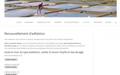 Adhésion, ou son renouvellement, c’est désormais possible directement notre site internet